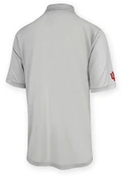 Indiana Hoosiers Mens Grey Victor Short Sleeve Polo