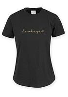 Iowa Hawkeyes Womens Black Donna Short Sleeve T-Shirt