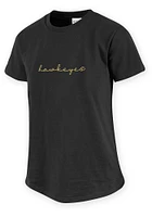 Iowa Hawkeyes Womens Black Donna Short Sleeve T-Shirt