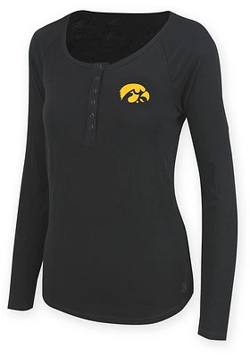 Iowa Hawkeyes Womens Black Julie LS Tee