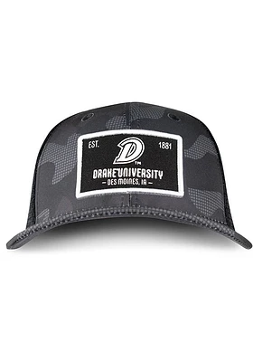 Drake Bulldogs Fletcher Camo Trucker Adjustable Hat - Black