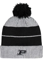 Purdue Boilermakers Grey Owens Cuff Pom Mens Knit Hat