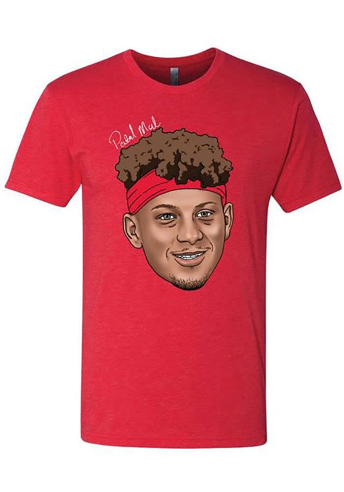 Patrick Mahomes Red Face Short Sleeve Fashion Player T Shirt