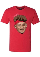 Patrick Mahomes  Red Face Short Sleeve Fashion Player T Shirt