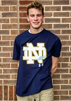 Under Armour Notre Dame Fighting Irish Navy Blue Big Logo Short Sleeve T Shirt