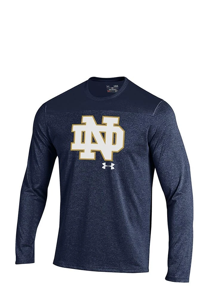 Under Armour Notre Dame Fighting Irish Navy Blue Logo Tech Long Sleeve T-Shirt
