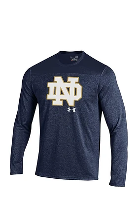 Under Armour Notre Dame Fighting Irish Navy Blue Logo Tech Long Sleeve T-Shirt