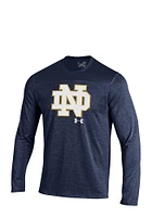 Under Armour Notre Dame Fighting Irish Navy Blue Logo Tech Long Sleeve T-Shirt