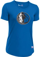 Under Armour Dallas Mavericks Womens Blue Primary Logo Short Sleeve T-Shirt
