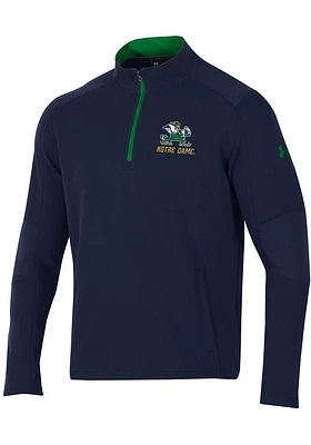 Under Armour Notre Dame Fighting Irish Mens Navy Blue Ridge Long Sleeve Qtr Zip Pullover