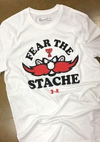 Under Armour Texas Tech Red Raiders White Fear The Stache Short Sleeve T Shirt