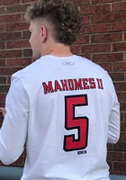 Patrick Mahomes Texas Tech Red Raiders White Football Long Sleeve Player T Shirt