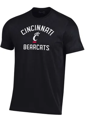 Under Armour Cincinnati Bearcats Black Stacked Arch Short Sleeve T Shirt