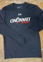 Under Armour Cincinnati Bearcats Black Wordmark Long Sleeve T Shirt