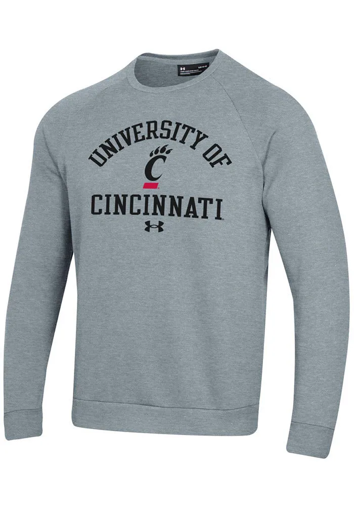 Under Armour Cincinnati Bearcats Mens All Day Fleece Long Sleeve Crew Sweatshirt