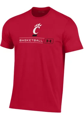 Under Armour Cincinnati Bearcats Red Basketball Graphic Short Sleeve T Shirt