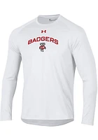 Under Armour Wisconsin Badgers White Tech Long Sleeve T-Shirt