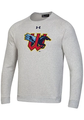 Under Armour Wichita Wind Surge Mens Grey Primary Logo Long Sleeve Crew Sweatshirt