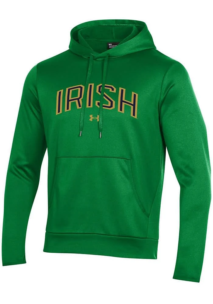 Under Armour Notre Dame Fighting Irish Mens Green Fleece Hood