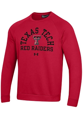 Under Armour Texas Tech Red Raiders Mens All Day Fleece Long Sleeve Crew Sweatshirt