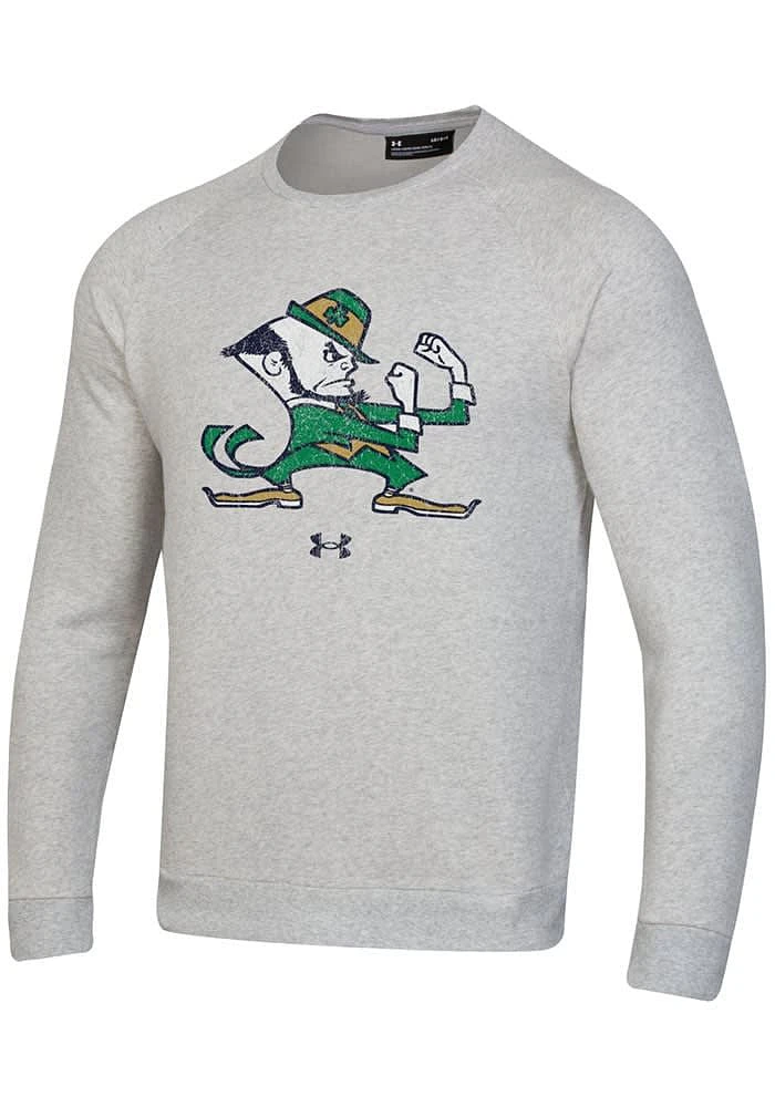 Under Armour Notre Dame Fighting Irish Mens All Day Fleece Long Sleeve Crew Sweatshirt