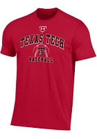 Under Armour Texas Tech Red Raiders Arch Baseball Short Sleeve T Shirt