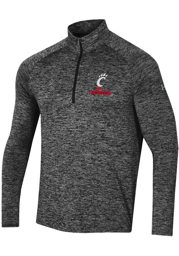 Under Armour Cincinnati Bearcats Mens Black Tech Twist Long Sleeve 1/4 Zip Pullover