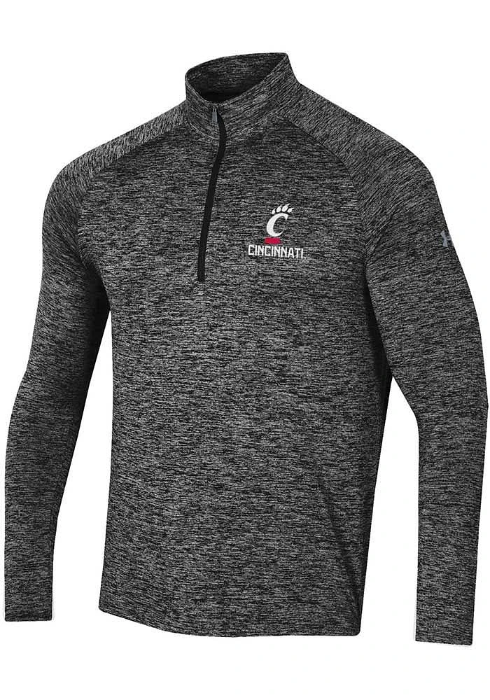 Under Armour Cincinnati Bearcats Mens Black Logo Tech Twist Long Sleeve Qtr Zip Pullover