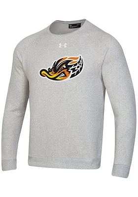 Under Armour Akron RubberDucks Mens Grey All Day Crew Long Sleeve Sweatshirt