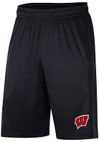 Under Armour Wisconsin Badgers Mens Black Tech Shorts