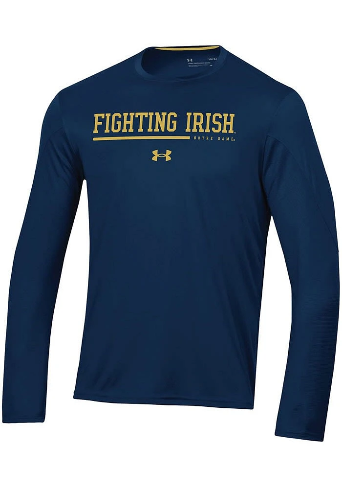 Under Armour Notre Dame Fighting Irish Navy Blue Sideline Training Long Sleeve T-Shirt