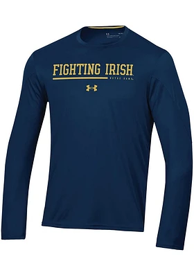 Under Armour Notre Dame Fighting Irish Navy Blue Sideline Training Long Sleeve T-Shirt