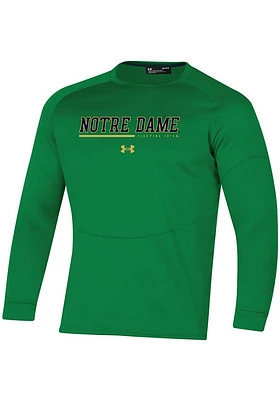 Under Armour Notre Dame Fighting Irish Mens Green Sideline Fleece Long Sleeve Sweatshirt