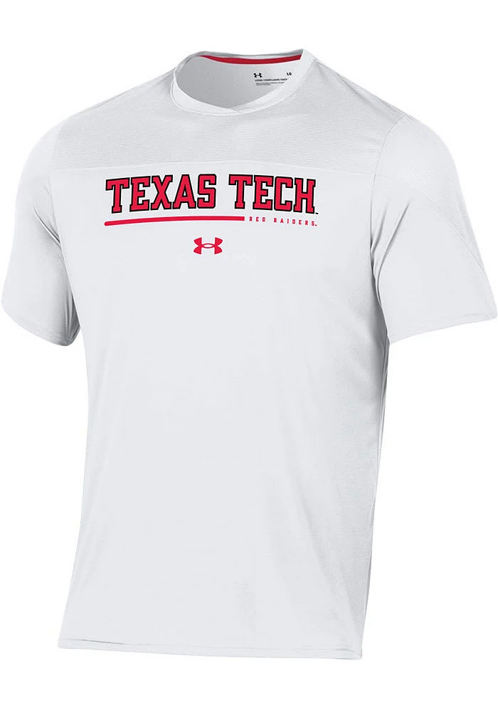 Under Armour Texas Tech Red Raiders White Sideline Training Style Short Sleeve T Shirt