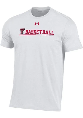 Under Armour Texas Tech Red Raiders White Sideline Basketball Performance Short Sleeve T Shirt