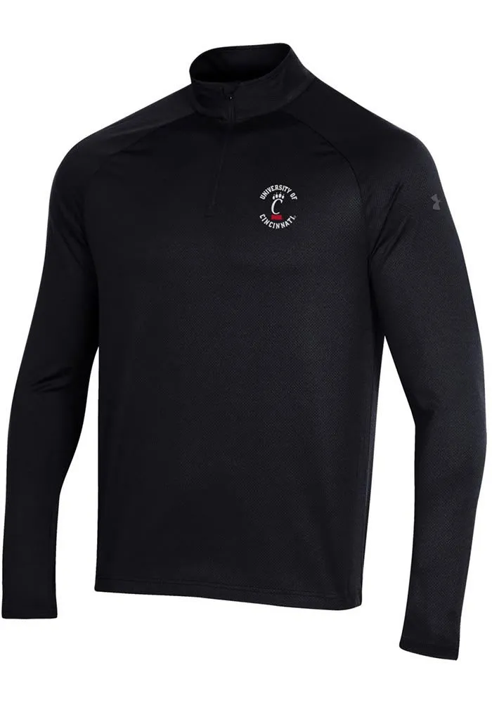 Under Armour Cincinnati Bearcats Mens Black Tech Long Sleeve Qtr Zip Pullover