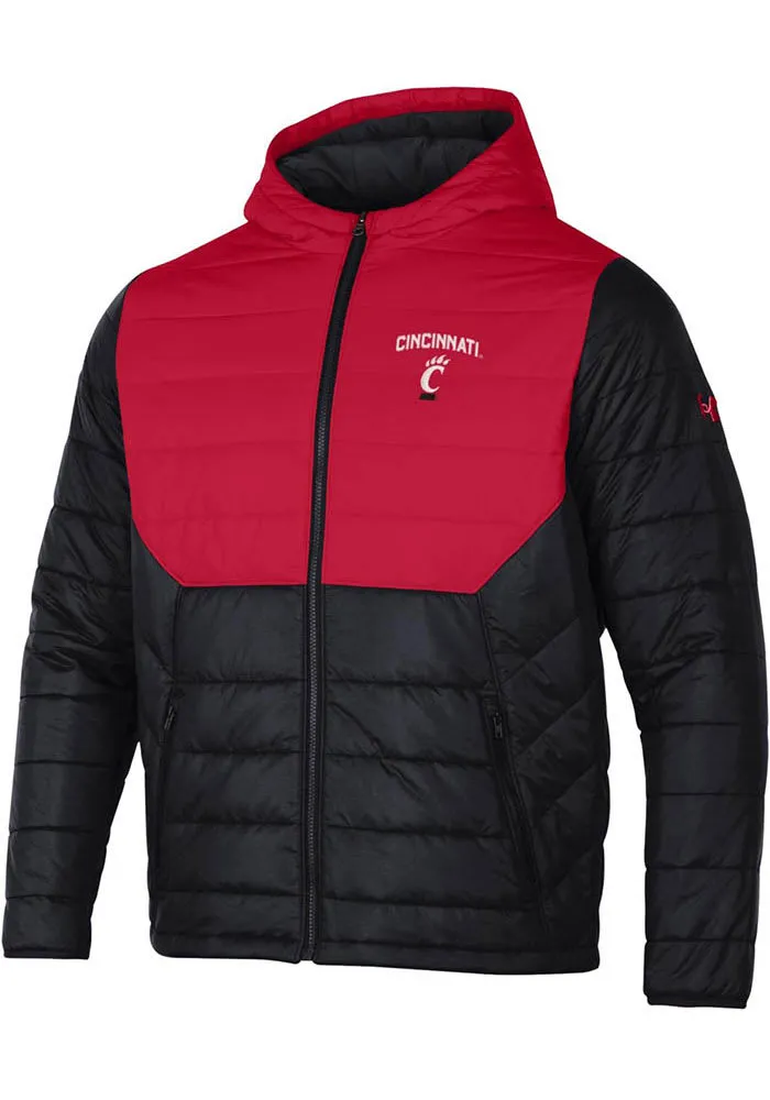 Under Armour Cincinnati Bearcats Mens Black Gameday Puffer Heavyweight Jacket