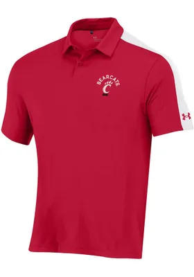 Under Armour Cincinnati Bearcats Mens Red Gameday Short Sleeve Polo