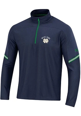 Under Armour Notre Dame Fighting Irish Mens Green Gameday Tech Mesh Long Sleeve Qtr Zip Pullover