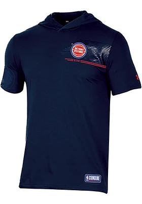 Under Armour Detroit Pistons Mens Navy Blue Baseline Fashion Hood