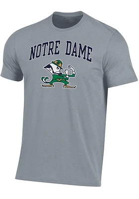 Under Armour Notre Dame Fighting Irish Grey Performance Cotton Short Sleeve T Shirt