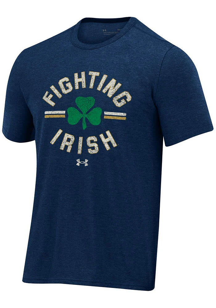 Under Armour Notre Dame Fighting Irish Navy Blue Wordmark All Day SS Short Sleeve T Shirt