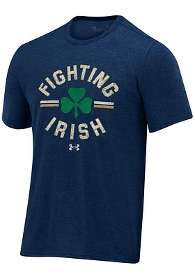 Under Armour Notre Dame Fighting Irish Navy Blue Wordmark All Day SS Short Sleeve T Shirt