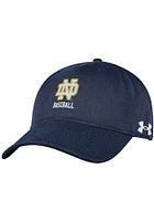 Under Armour Notre Dame Fighting Irish BASEBALL Adjustable Hat - Navy Blue