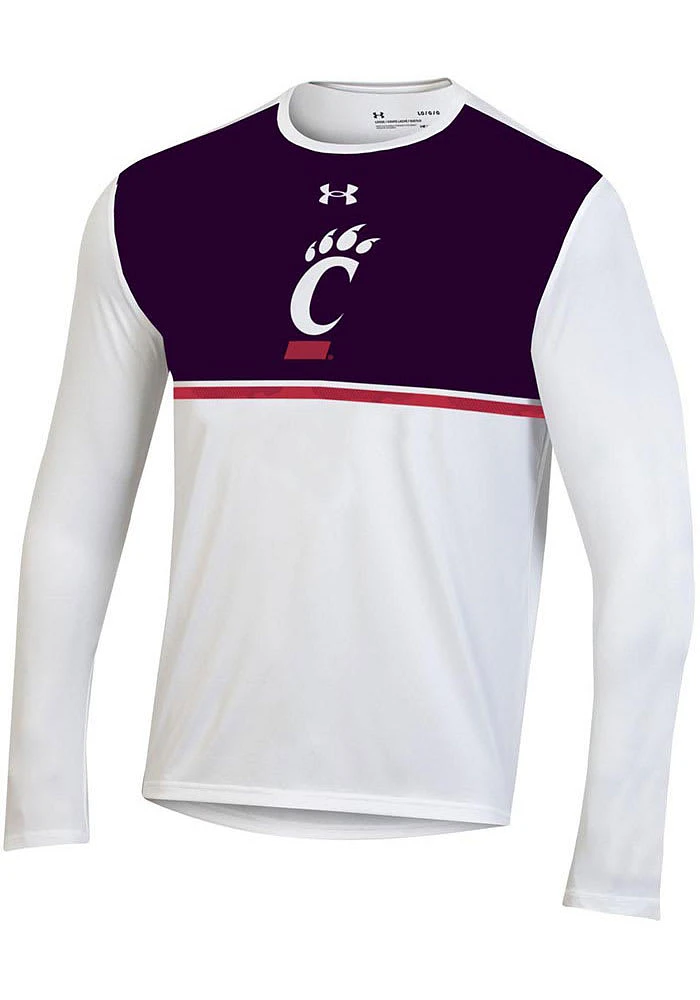 Under Armour Cincinnati Bearcats White Gameday Tech MTO Long Sleeve T-Shirt