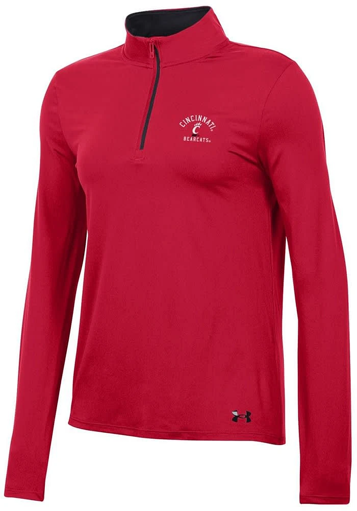 Under Armour Cincinnati Bearcats Womens Red Knockout Qtr Zip Pullover