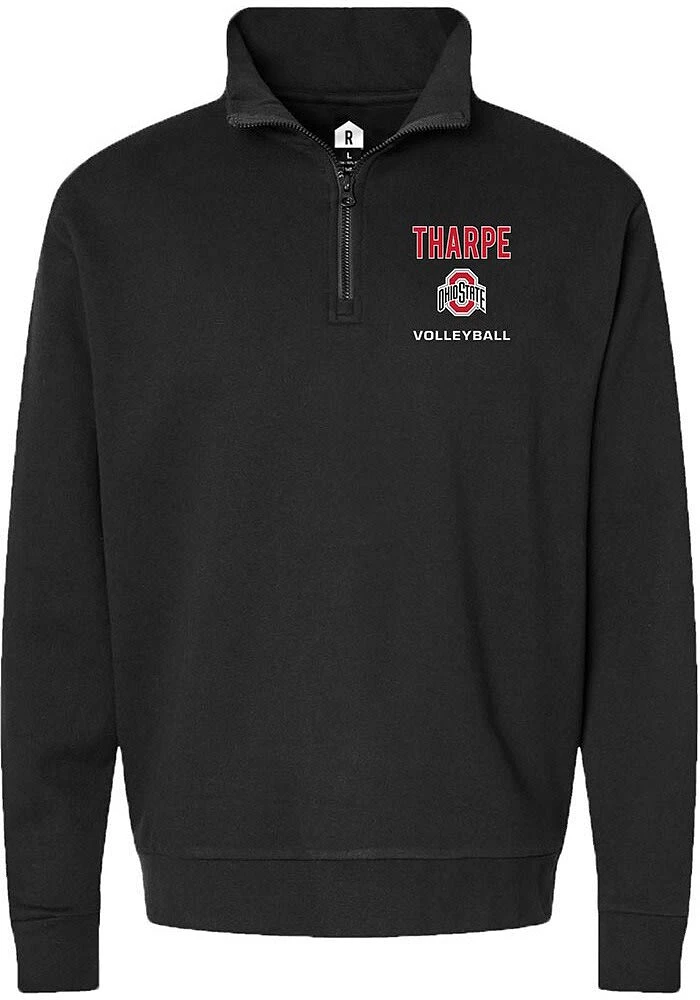 Tyler Tharpe  Rally Ohio State Buckeyes Mens NIL Embroidered Long Sleeve Qtr Zip Pullover