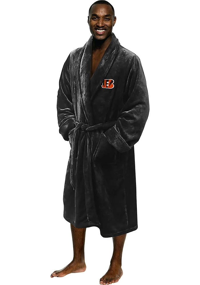 Cincinnati Bengals Black Mens L/XL Silk Touch Bathrobes