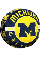 Michigan Wolverines 15 Cloud Throw Pillow - Blue