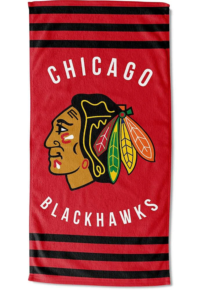 Chicago Blackhawks Stripes Beach Towel